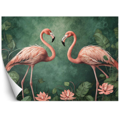Papier peint Flamants roses Animaux tropicaux 300x210