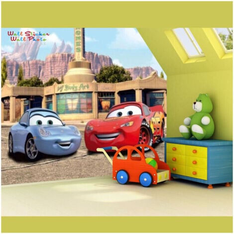 Papier peint Flash Mcqueen et Sally Cars Disney 360X254 CM