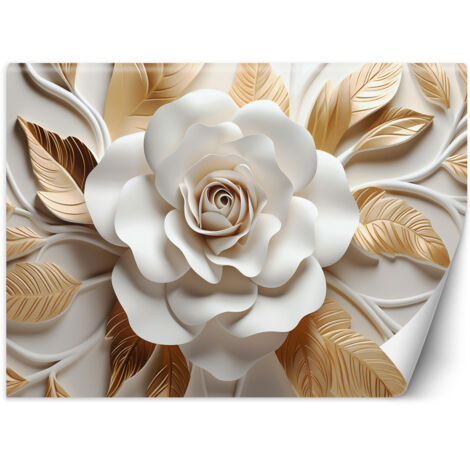 Papier peint Fleur de lotus dorée 150x105