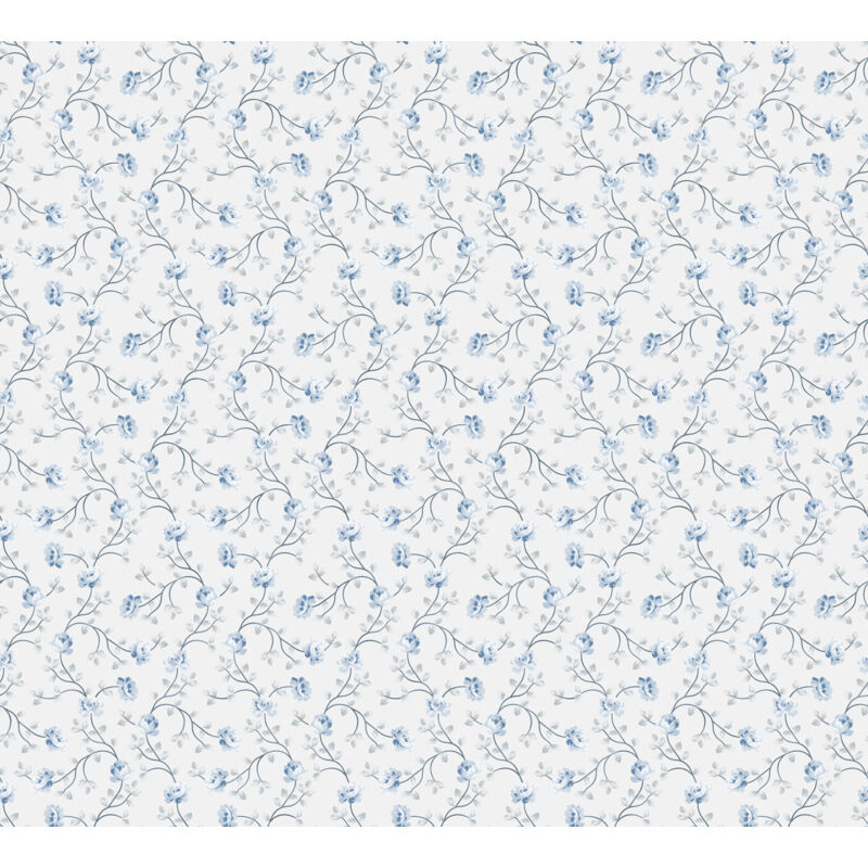 Papier peint fleurs bleu Sanders&sanders
