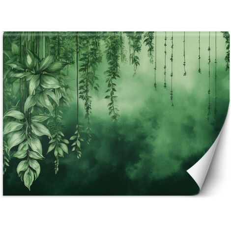 Papier peint Fleurs Botanique Vert 400x280