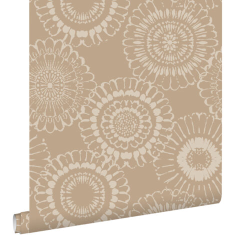papier peint fleurs cervine - ESTAhome