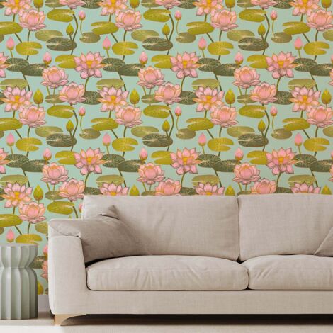 Papier peint fleurs de lotus papier peint