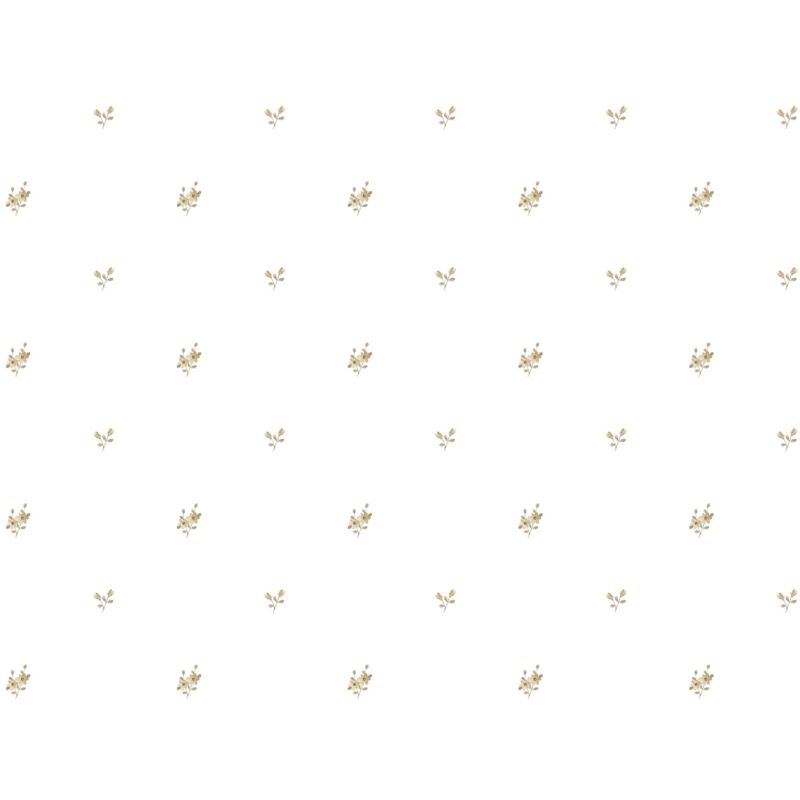 Sanders&sanders - papier peint fleurs jaune ocre et blanc Sanders&sanders - papier peint fleurs jaune ocre et blanc