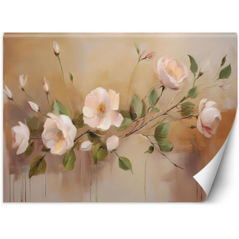 Papier peint Fleurs Roses Aquarelle 450x315