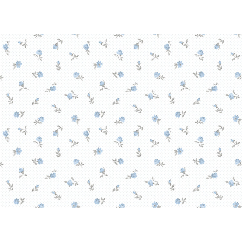 Papier peint fleurs bleu et blanc Sanders&sanders