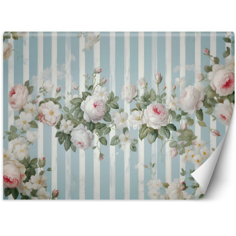 Papier peint Fleurs vintage blanches 254x184