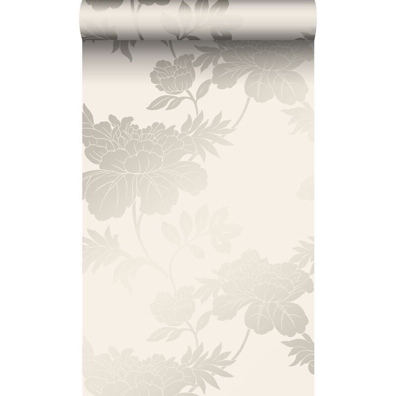 Origin - papier peint fleurs beige Wallcoverings