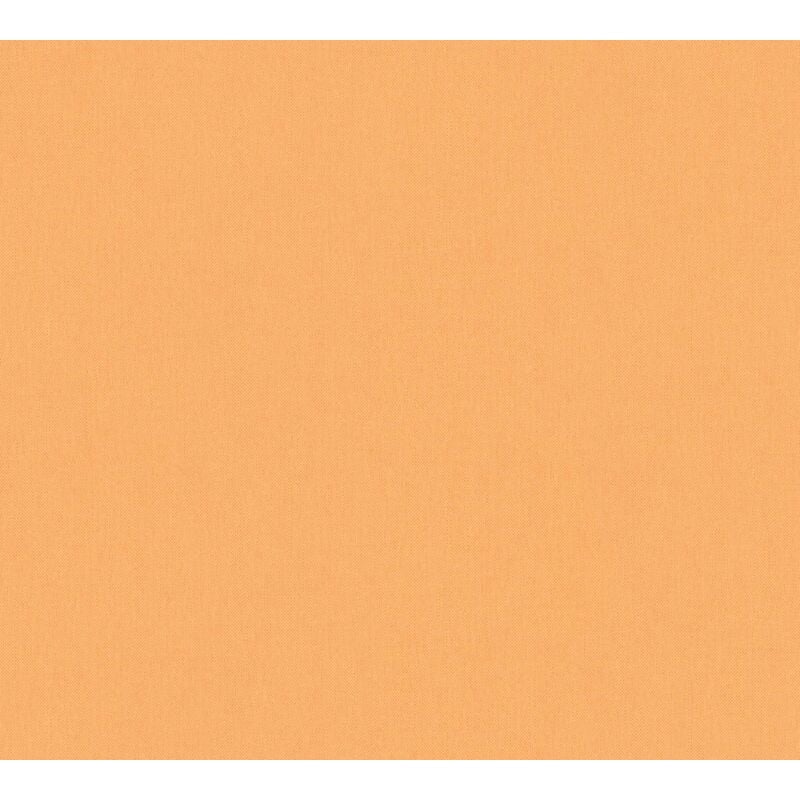 Papier peint orange lavable idéal pour cuisine Tapisserie originale orange unie intissée Papiers peints colorés effet textile