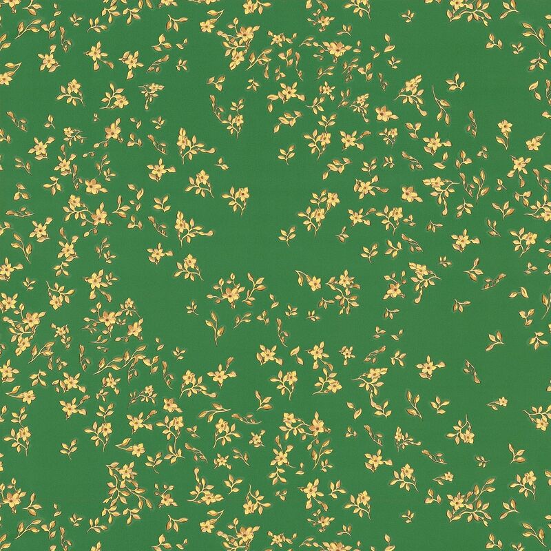 

Papier peint floral 935856 papier peint intissé légèrement texturé design brillant vert or jaune 7,035 m2 - Profhome