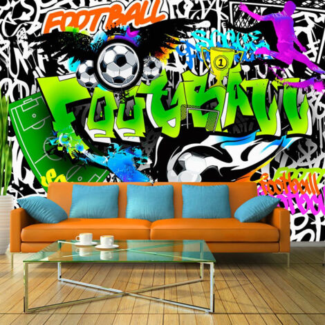 Papier Peint "Football Graffiti" 105 x 150 cm
