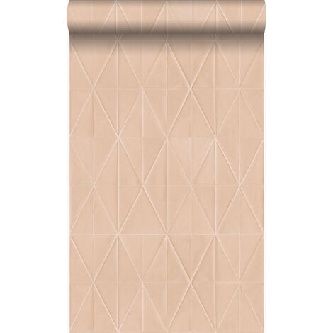 papier peint forme graphique bronze brillant  - Origin Wallcoverings