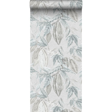 papier peint fruit bleu gris  - Sanders & Sanders