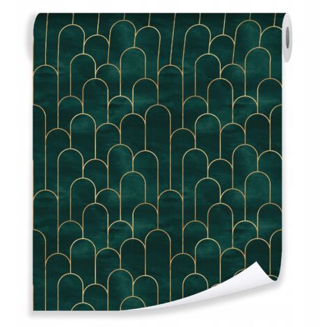 Papier peint géométrique 3D motif décoration murale style industriel – rouleau 0,5 x 10 m intissé Wallarena