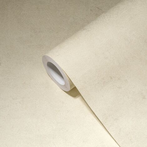papier peint géométrique beige crème  - Livingwalls