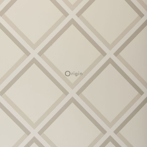 papier peint géométrique beige - Origin Wallcoverings