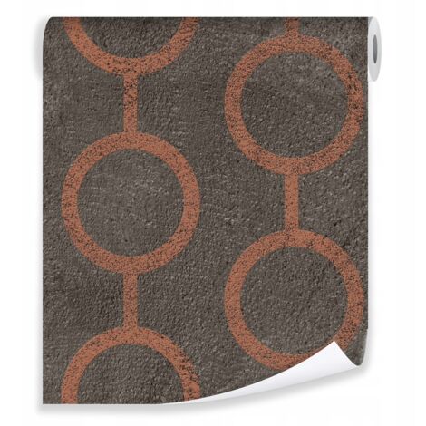 Papier peint géométrique motifs béton déco murale style industriel – rouleau 0,5 x 10 m intissé Wallarena