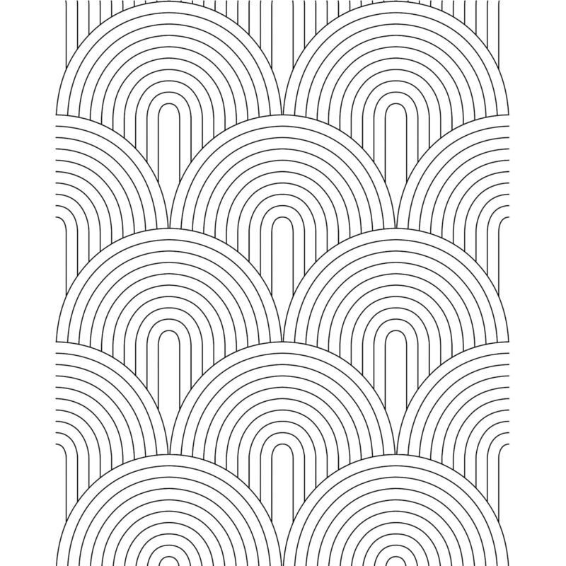 Papier peint géométrique rayé 44×300 cm, minimaliste, imperméable, cuisine/fenêtre.