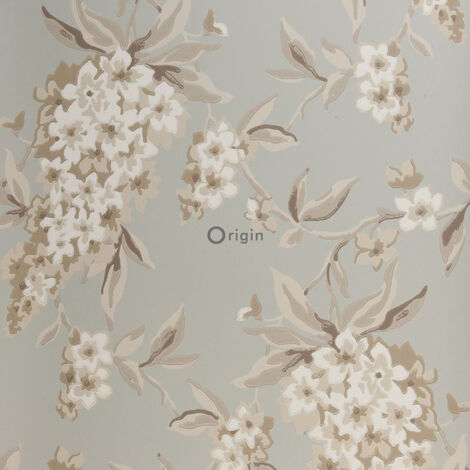 papier peint glycine de Chine bleu glace  - Origin Wallcoverings