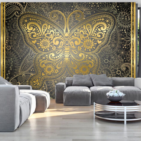 Papier Peint "Golden Butterfly" 105 x 150 cm