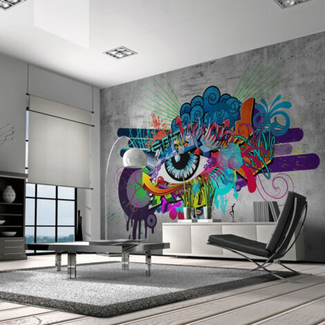 Papier Peint "Graffiti Eye" 70 x 100 cm