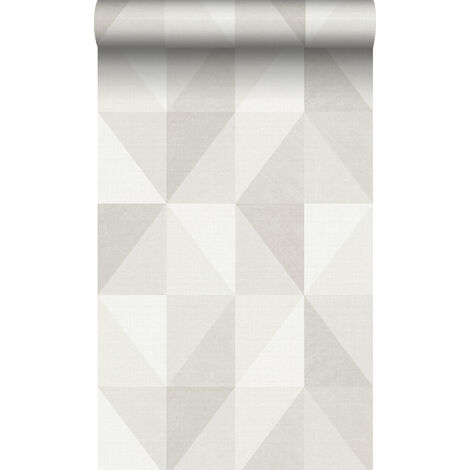 papier peint graphique 3D beige clair  - Origin Wallcoverings