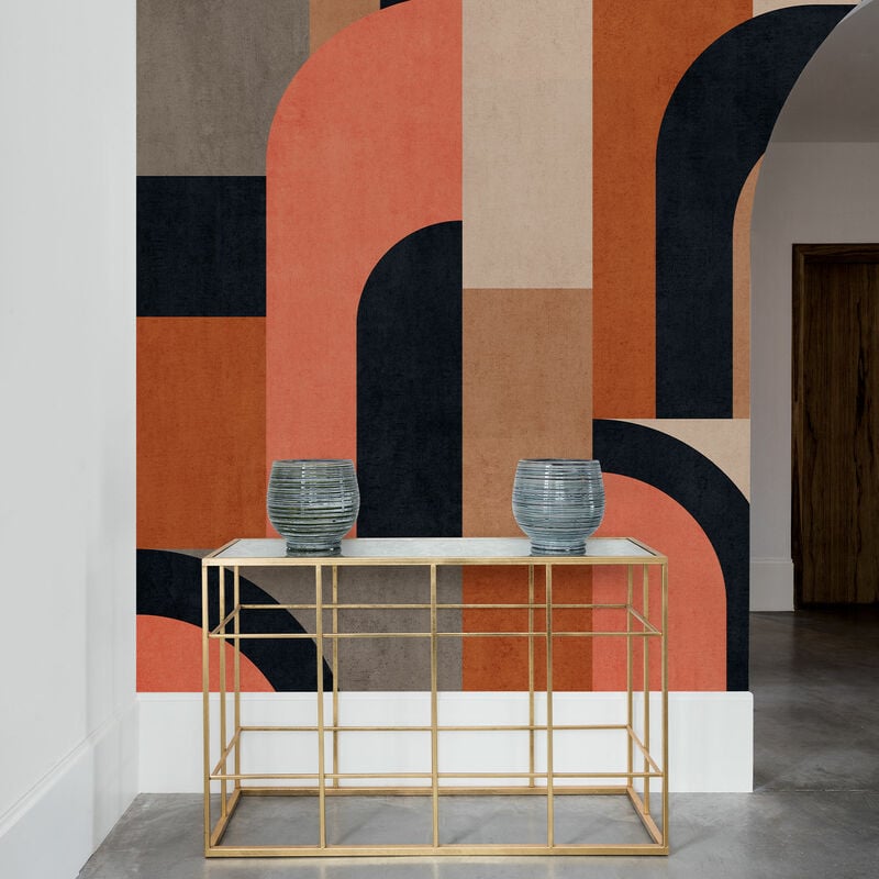 Hxadeco - Papier peint graphique block color 159x280cm