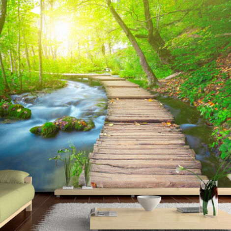 Papier Peint "Green Forest" 70 x 100 cm
