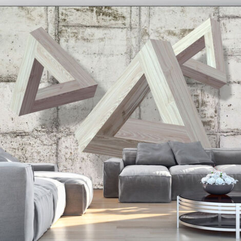 Papier Peint "Grey Trio" 70 x 100 cm