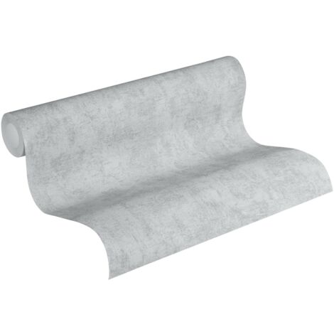 Papier peint gris effet béton pour chambre Tapisserie grise idéal salon moderne Papier peint style industriel aspect béton brut