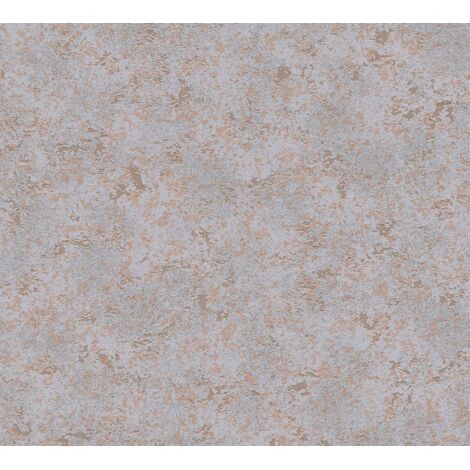 Papier peint gris et cuivre style industriel Tapisserie moderne gris effet crépi pour salon Papier peint chambre adulte et salon