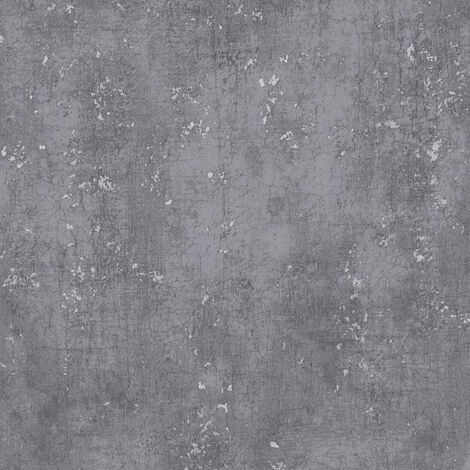 Papier peint gris foncé aspect usé pour cuisine Tapisserie moderne pour déco industriel Papier peint intissé gris rétro