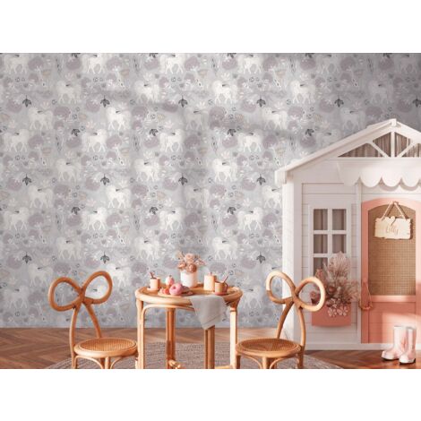 Papier peint Gris Lilly & Luis Papier peint "771381"