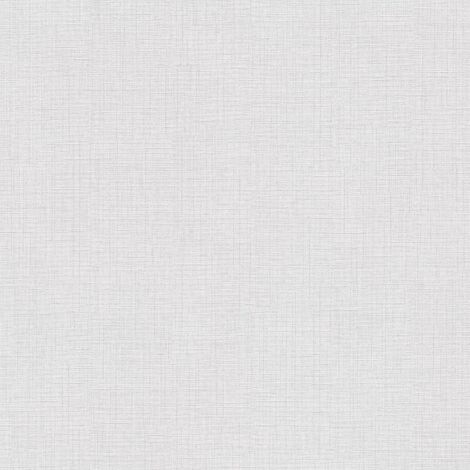 Papier peint gris uni aspect textile | Tapisserie grise unie idéale couloir | Papier peint unicolore intissé gris salon & séjour