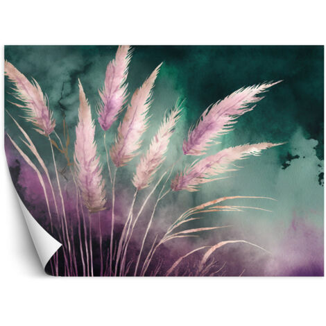 Papier peint Herbe de la Pampa Botanique Abstrait 350x245