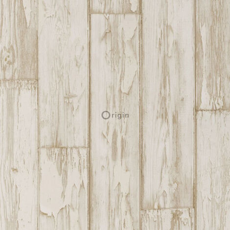 papier peint imitation bois beige  - Origin Wallcoverings
