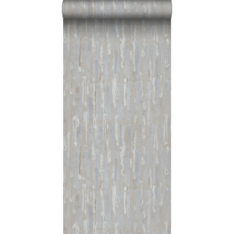 papier peint imitation bois bleu gris  - Sanders & Sanders
