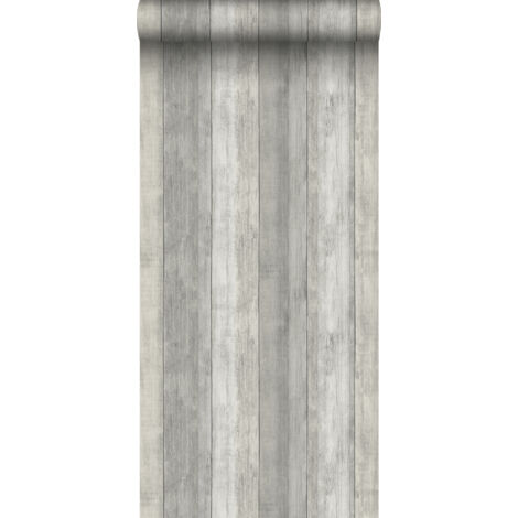 papier peint imitation bois gris clair  - Sanders & Sanders