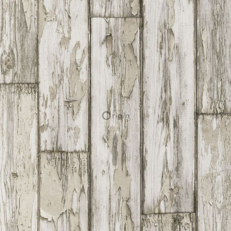 papier peint imitation bois gris  - Origin Wallcoverings