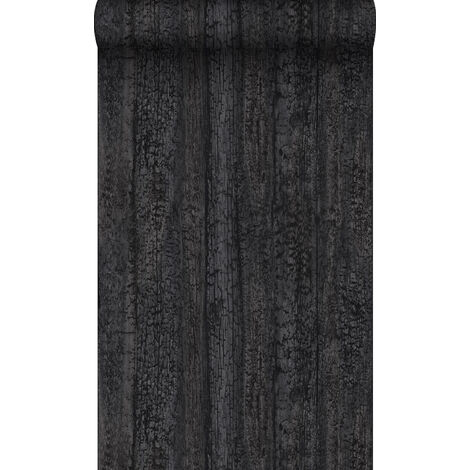 papier peint imitation bois noir - Origin Wallcoverings