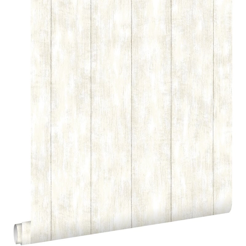 Papier peint imitation bois blanc Estahome