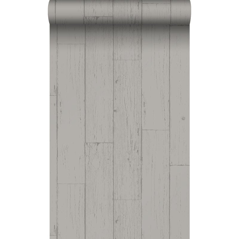 Origin - papier peint imitation bois taupe Wallcoverings