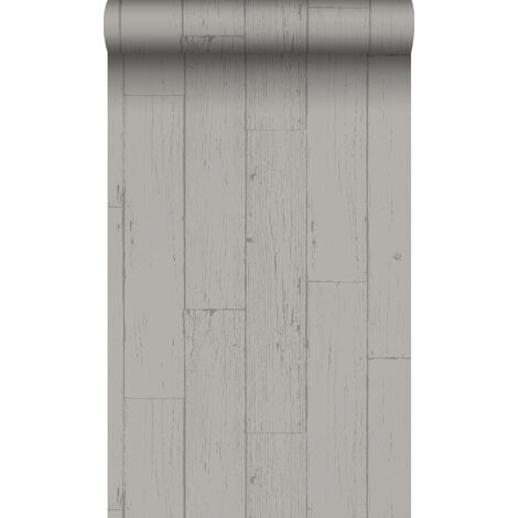 papier peint imitation bois taupe  - Origin Wallcoverings