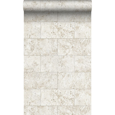 papier peint imitation pierre beige  - Origin Wallcoverings