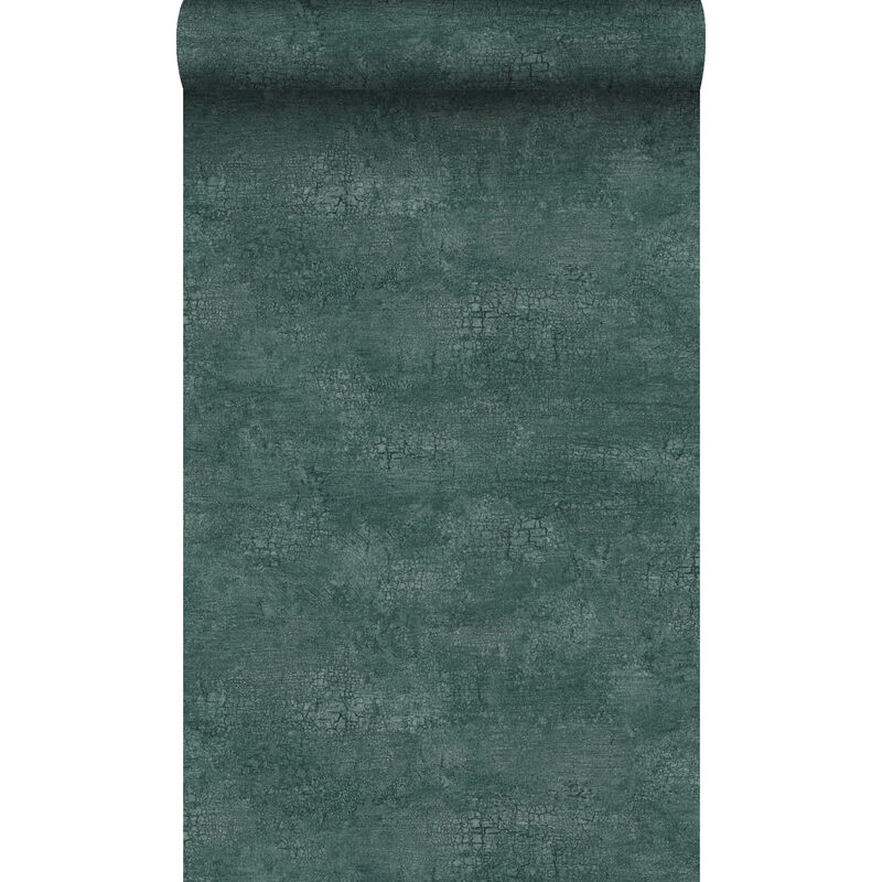 Origin - papier peint imitation pierre vert émeraude Wallcoverings