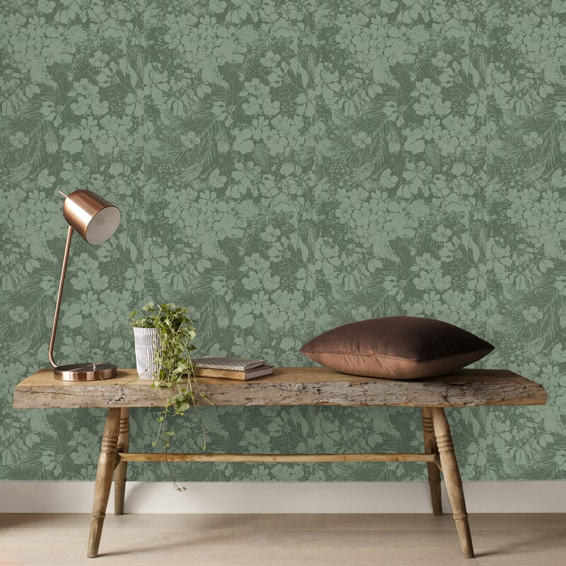 Papier peint intissé Arts & Craft 1005 x 52cm Vert