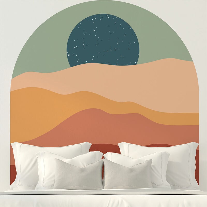 Papier peint intissé pré-encollé fresques géantes - dune et étoiles - 60x60cm