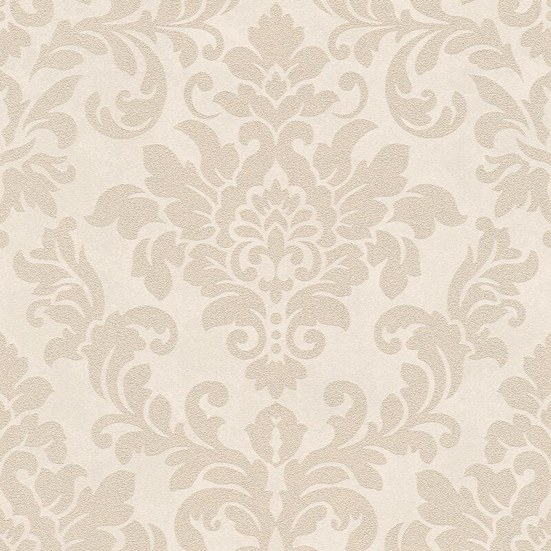 Papier peint intissé baroque beige crème Tapisserie beige baroque idéale salon Papier peint élégant idéal chambre adulte
