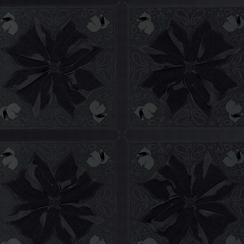 papier peint baroque orignal noir tapisserie noire élégante idéale salon papier peint fashion pour couloir & bureau - noir,