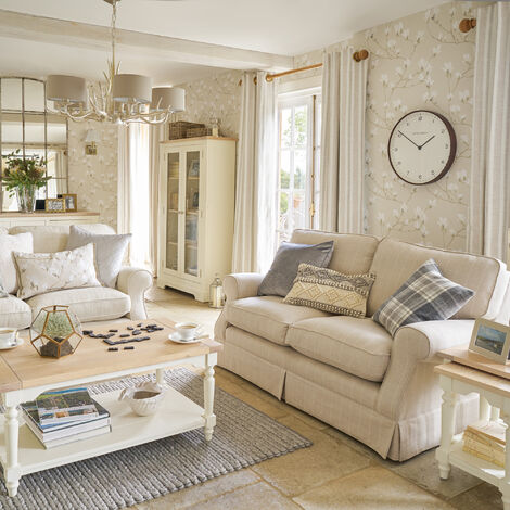 Papier peint intissé à motif – Dimensions 1005 x 52 cm – Raccord droit 53 cm – Résistant à la lumière – Entretien facile avec éponge humide – Laura Ashley